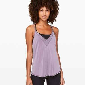 EUC Lululemon Flow in Elegance Tank in Frosted Mulberry (muted purple)